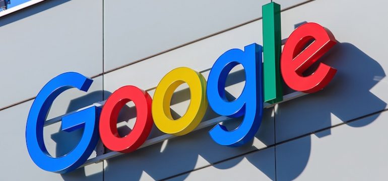 Google logo on office building