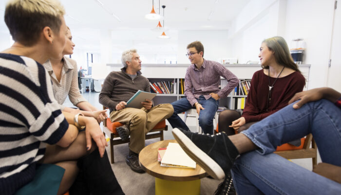 Group of happy, successful business people