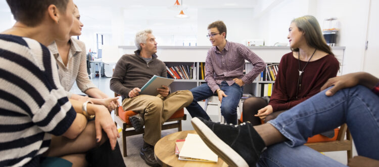 Group of happy, successful business people